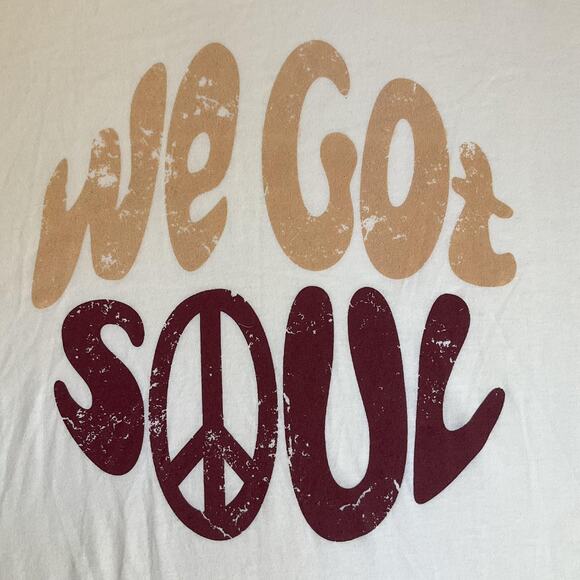 Lularoe Women Shirt 2XL Cream Graphic Print Crew Neck Pullover NWT We Got Soul - Picture 7 of 8